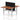 Air Back-to-Back Height Adjustable Bench Desk - 2 Person Black Screen dynamic  Desk Top  Walnut Width 120cm