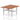 Air Back-to-Back Scalloped Edge Height Adjustable Bench Desk - 2 Person dynamic  Desk Top  Walnut Width 120cm