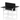 Air Back-to-Back Height Adjustable Bench Desk - 2 Person with Black Straight Screen dynamic  Desk Top  Black Width 140cm