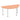 Office furniture impulse-semi-circle-table-with-post-leg Dynamic  Beech 160 Wide Aluminium