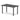 Office furniture impulse-black-series-straight-table Dynamic  Black 140 Wide