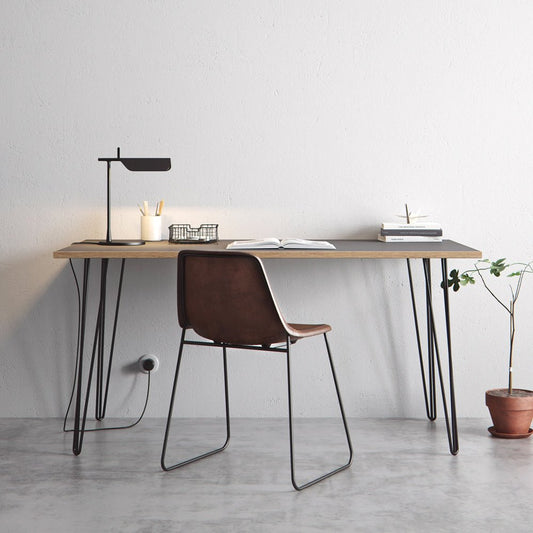 Hairpin Desk for Office or Bedroom Computer Desk With Steel Hairpin Legs  Reclaimed Wooden Desk & Table 